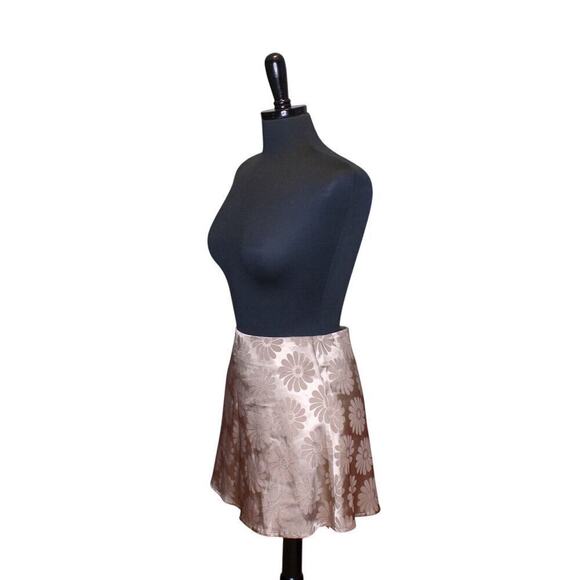 Polly Mini Skirt Metallic Daisy Floral Flower Power Y2K 90s Size 6 - Picture 2 of 4